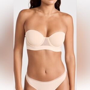The Smooth Strapless bra from Lively in Toasted Almond.